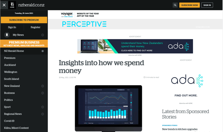 NZ Herald_Insights into how we spend money