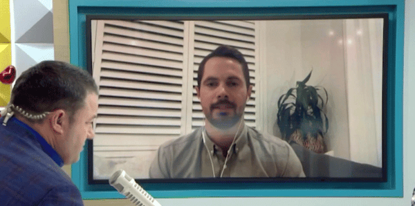 Perceptive Managing Director, Daniel Shaw, being interviewed by AM Show hosts.