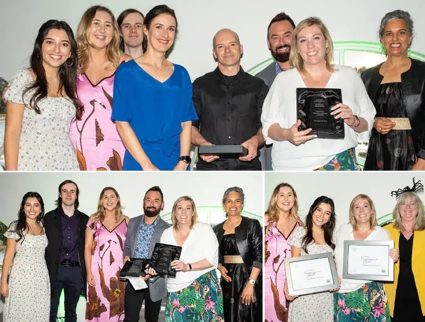 The Perceptive team receiving the golds and silver REAWARDS on the evening. 