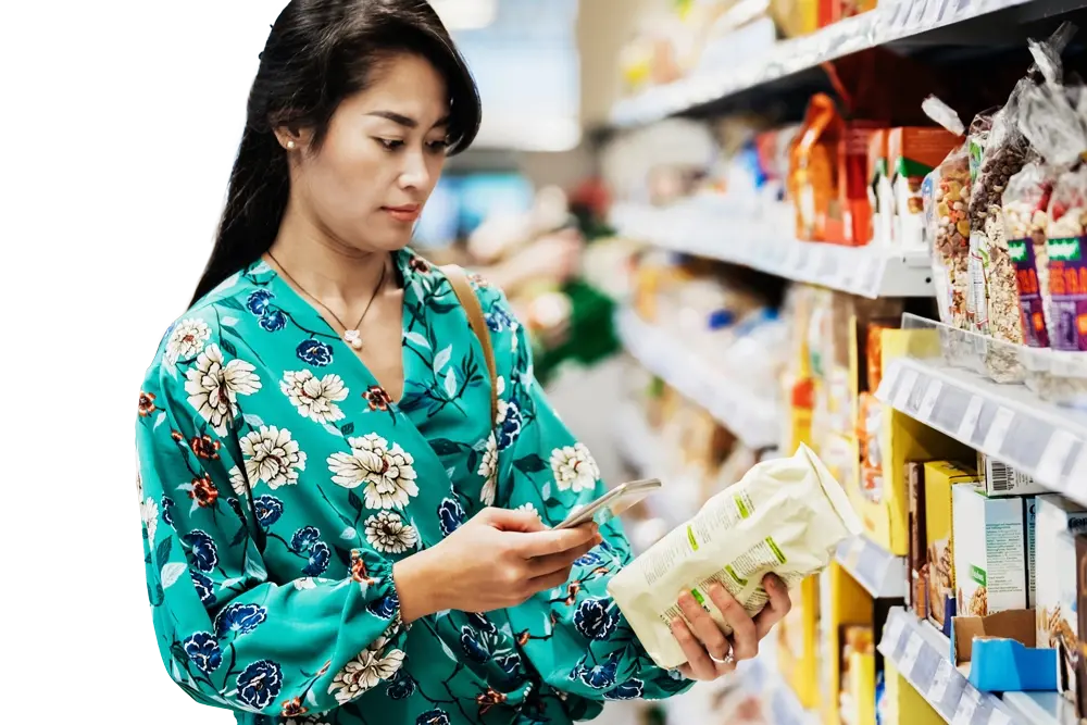 New Zealand consumer shopping in a store